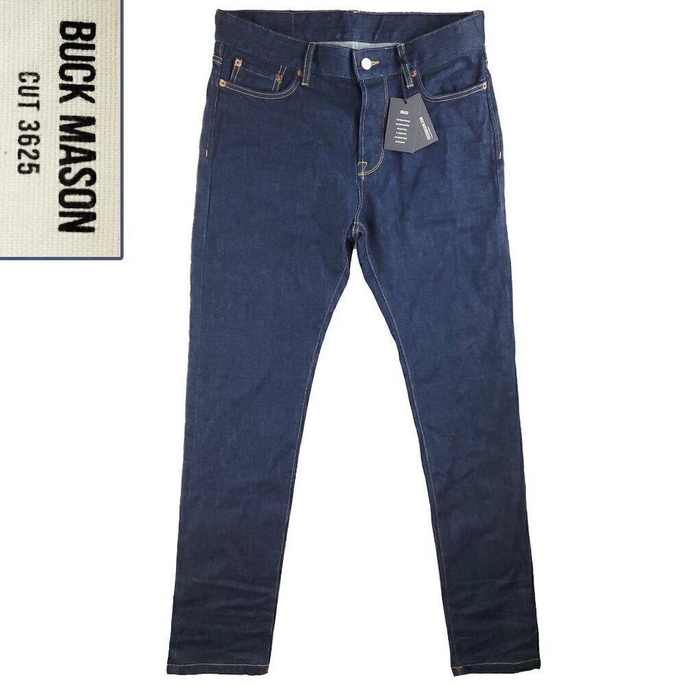 Buck Mason Maverick Slim Jeans D001 Button Fly Denim Men's "32" Real 34x33